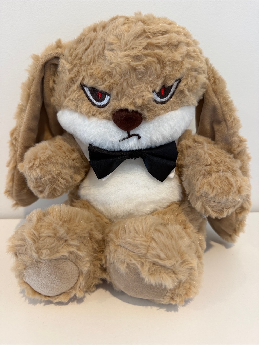 Grumpy Tan & Brown New years Bunny